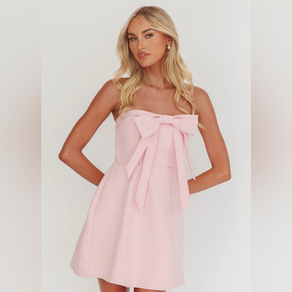 First Crush Bow Mini Dress  “NWT”